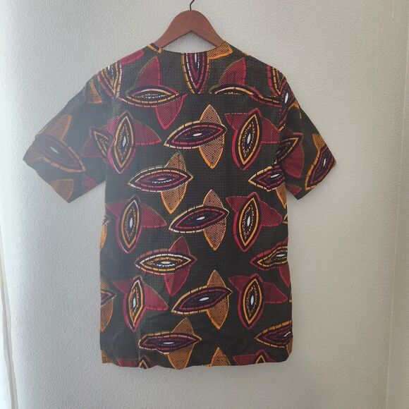 African Dashiki Shirt‎ Size Handmade in Kenya Men's Medium Cotton - Picture 2 of 7